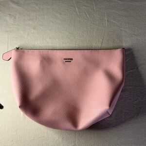 GUESS Blush Pink Pebbled Cosmetic Pouch